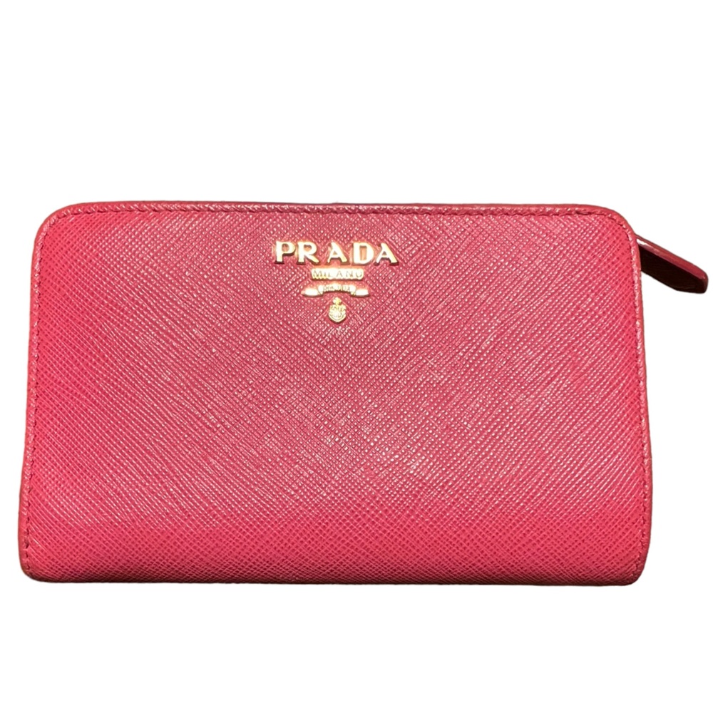 Prada Saffiano Pink Compact Wallet